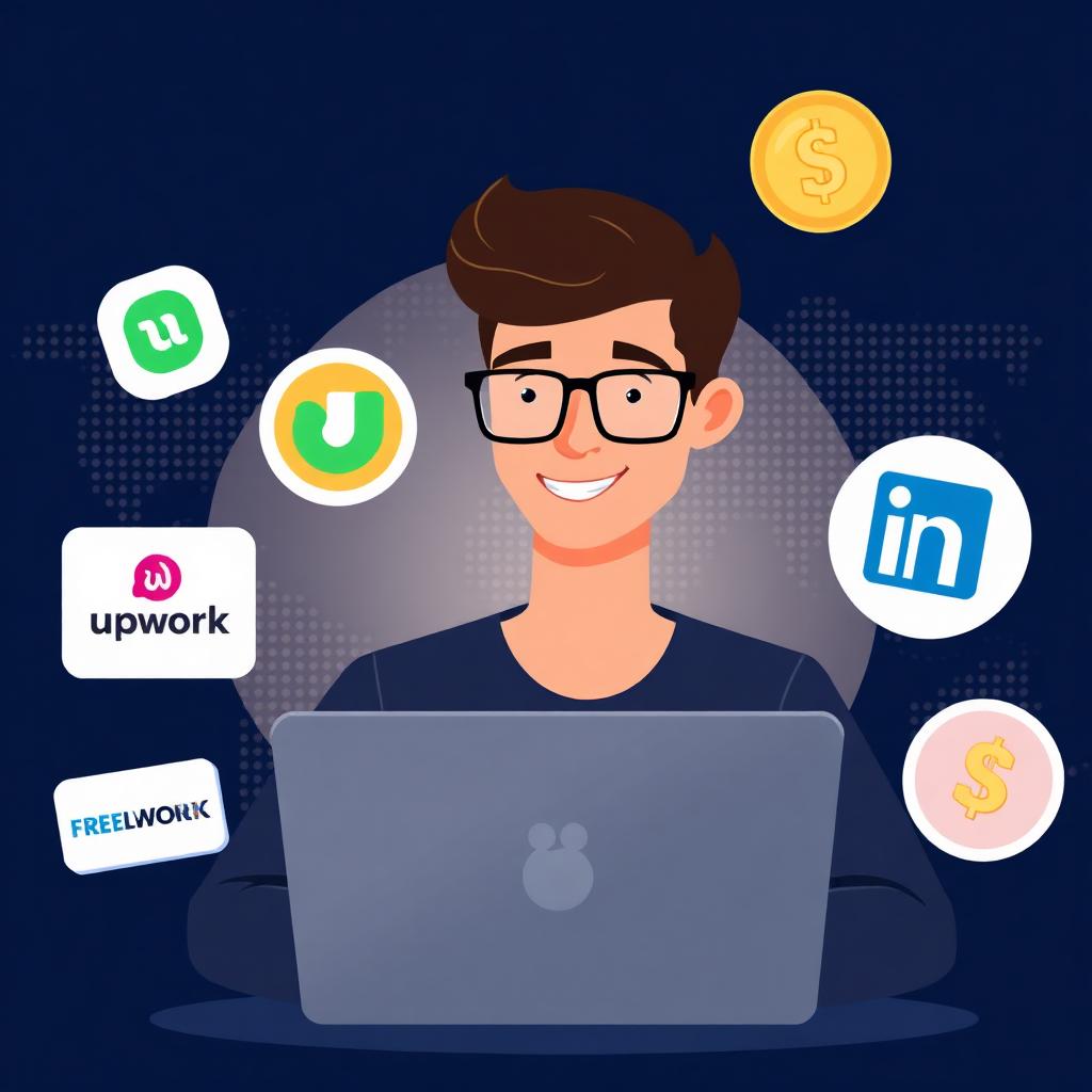 Freelancer working